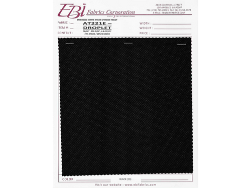 AT221E - Droplet Swatch Card | EBI Fabrics