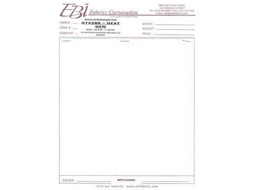 AT228R - Next Gen Swatch Card - White PFP | EBI Fabrics