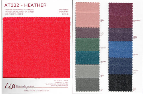 AT232 - Heather Color Card | EBI Fabrics