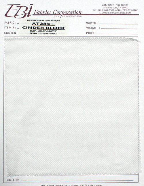 AT284 - Cinder Block Swatch Card | EBI Fabrics