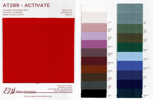 AT289 - Activate Color Card | EBI Fabrics
