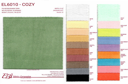 EL6010 - Cozy Color Card | EBI Fabrics