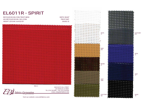 EL6011R - Spirit Color Card | EBI Fabrics