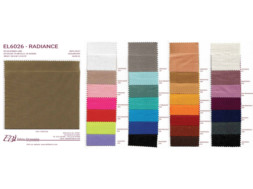 EL6026 - Radiance Color Card | EBI Fabrics