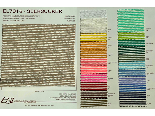 EL7016 - Seersucker Color Card | EBI Fabrics