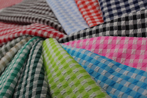 EL7020 - Crosscheck - Gingham Polyester Nylon Spandex Jacquard | EBI Fabrics