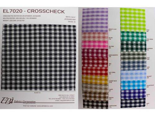 EL7020 - Crosscheck Color Card | EBI Fabrics