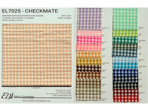 EL7025 - Checkmate Color Card | EBI Fabrics