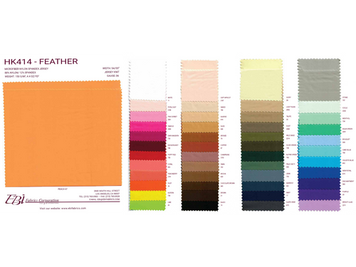 HK414 - Feather Color Card | EBI Fabrics