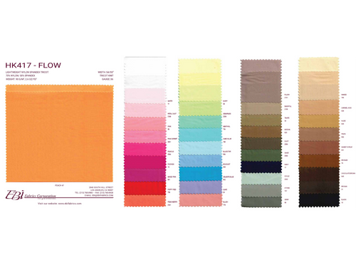 HK417 - Flow Color Card | EBI Fabrics