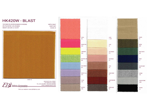 HK420W - Blast Color Card | EBI Fabrics