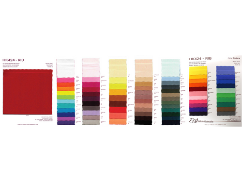 HK424 - Rib Color Card | EBI Fabrics