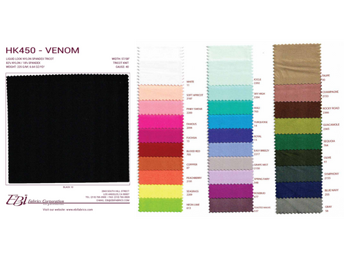 HK450 - Venom Color Card | EBI Fabrics