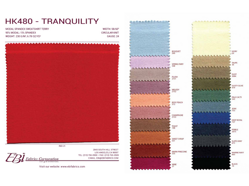 HK480 - Tranquility Color Card | EBI Fabrics