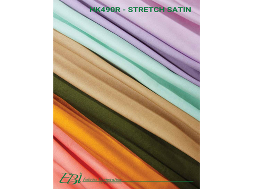 HK490R - Stretch Satin Color Card | EBI Fabrics