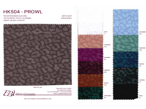 HK504 - Prowl Color Card | EBI Fabrics