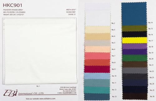 HKC901 - Polyester Spandex Jersey | EBI Fabrics