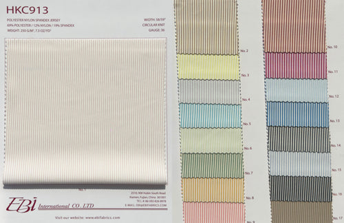 HKC913 - Polyester Nylon Spandex Rib Jersey | EBI Fabrics
