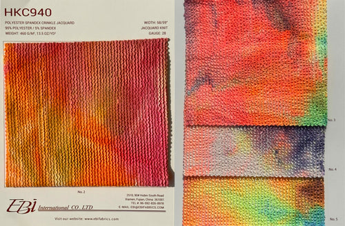 HKC940 - Polyester Spandex Crinkle Jacquard | EBI Fabrics