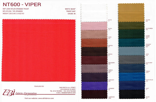 NT600 - Viper Color Card | EBI Fabrics