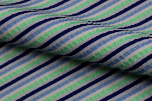 HKC934 - Polyester Nylon Spandex Yarn Dye Seer Sucker | EBI Fabrics