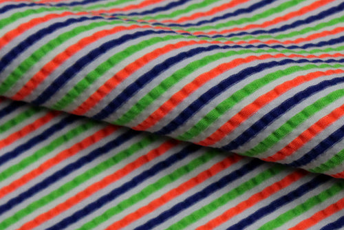 HKC934 - Polyester Nylon Spandex Yarn Dye Seer Sucker | EBI Fabrics