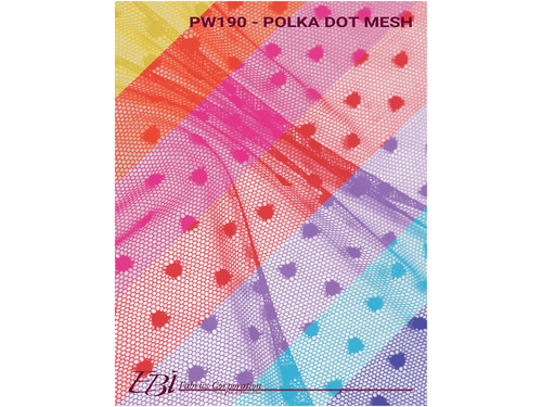PW190 - Polka Dot Mesh Color Card | EBI Fabrics