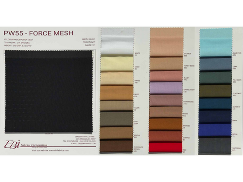 PW55 - Force Mesh Color Card | EBI Fabrics