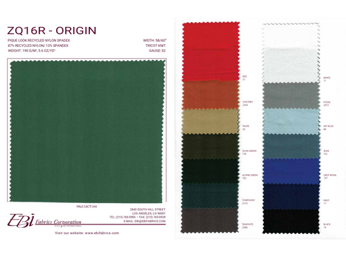ZQ16R - Origin Color Card | EBI Fabrics