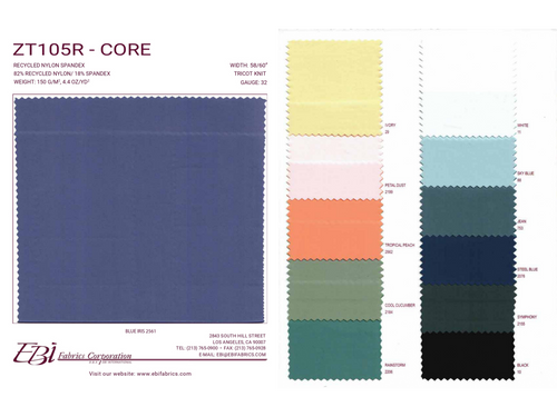 ZT105R - Core Color Card | EBI Fabrics