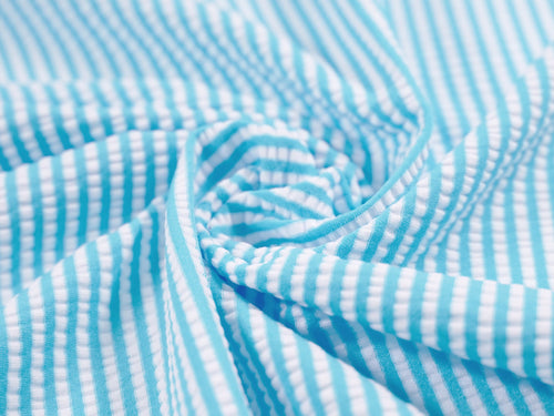 EL7016 - Seersucker - Polyester Nylon Spandex Seersucker Stripe | EBI Fabrics