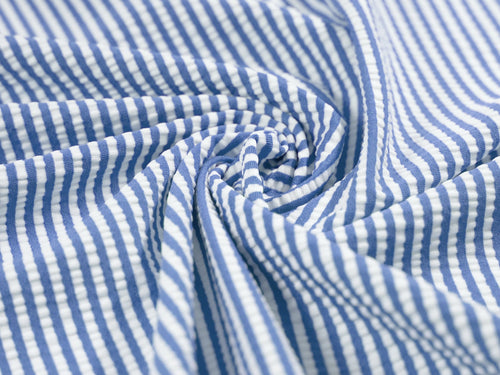 EL7016 - Seersucker - Polyester Nylon Spandex Seersucker Stripe | EBI Fabrics