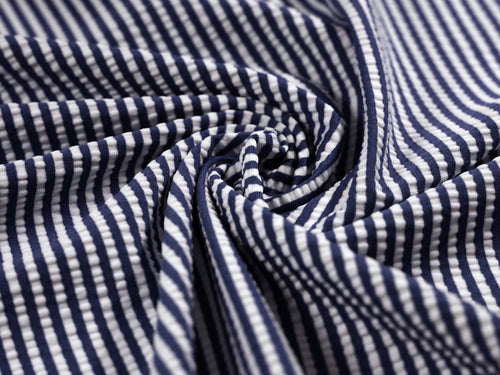 EL7016 - Seersucker - Polyester Nylon Spandex Seersucker Stripe | EBI Fabrics