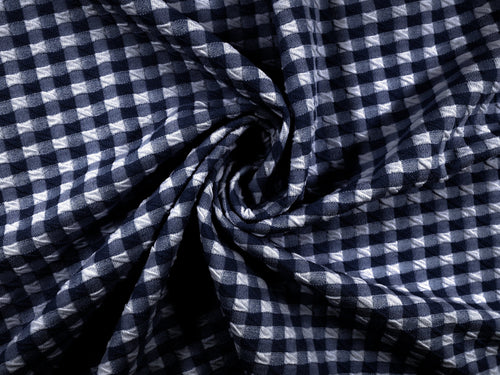 EL7020 - Crosscheck - Gingham Polyester Nylon Spandex Jacquard | EBI Fabrics